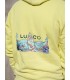 Sudadera capucha fosforito surfing